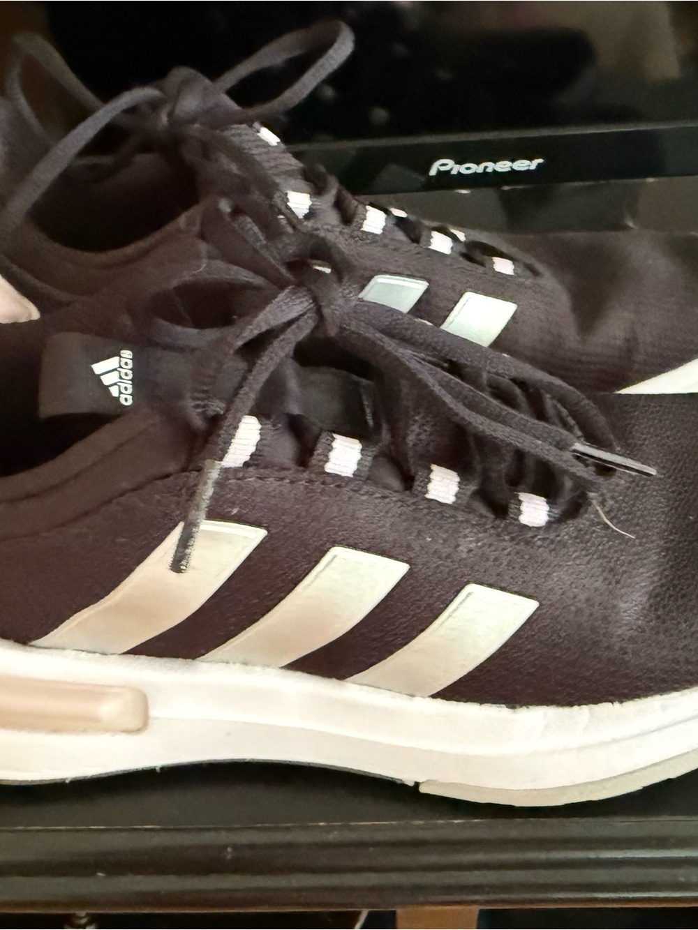 adidas Men's Black and White Athletic Trainers